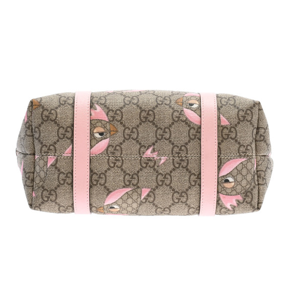 Gucci Line Papagallo Handbag GG Supreme Canvas Pink - Picture 4 of 12